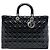 Dior Black Extra Large Patent Cannage Lady Dior Nero
