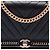 Chanel Black Chevron Sheepskin Stitched Chain Top Handle Flap Nero - vista 6