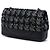 Chanel Black Medium Classic Tweed e Caviar Double Flap Nero - vista 2