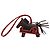 Charm per borsa Hermès Rodeo Robeo 24 in agnello Milo Rosso Bordò