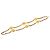 Collar largo Chanel Gold CC con baño de oro y resina Lucite Dorado