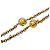 Collar largo Chanel Gold CC con baño de oro y resina Lucite Dorado - vista 2