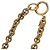 Collar largo Chanel Gold CC con baño de oro y resina Lucite Dorado - vista 4