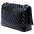 Chanel Black Jumbo Classic Chevron Patent Single Flap Nero - vista 2