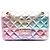 Chanel Rosa Mini Quilted Crinkled Goatskin Rainbow Reissue 2.55 Single Flap 224
