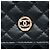 Chanel gesteppte schwarze Lammhaut-Wallet On Chain mit Wappen - Ansicht 6