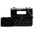 Chanel Black Mini Quilted Patent Graphic Catch Flap Nero - vista 7
