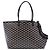 Borsa per il trasporto Goyard Black Goyardine Chien Gris Nero
