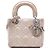 Lady Dior Cannage in agnello iridescente rosa mini di Dior
