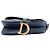 Borsa Saddle in pelle di vitello granulata blu Dior Blu navy - vista 3