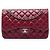Chanel Red Jumbo Classic Caviar Double Flap Rosso Bordò