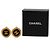 Orecchini Chanel Gold CC placcati oro e smalto rotondo con clip D'oro - vista 4