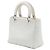 Dior Cannage Lady D Lite em lona bordada branco Medium Cru - vista 2
