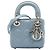Lady Dior in micro pelle di agnello cannage blu di Dior Blu chiaro