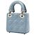 Lady Dior in micro pelle di agnello cannage blu di Dior Blu chiaro - vista 2