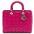 Lady Dior aus Lammleder Cannage in Rosa, Größe Large Pink