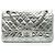Chanel Reissue 2.55 Double Flap 226 in pelle di vitello metallizzata trapuntata argento