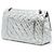 Chanel Reissue 2.55 Double Flap 226 in pelle di vitello metallizzata trapuntata argento - vista 2