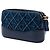 Clutch Chanel Gabrielle in denim trapuntato blu con doppia zip e catena Blu navy - vista 2