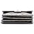 Chanel Gray Medium Metallic Crackled Calfskin Clams Pocket Flap Marrone Grigio antracite - vista 3