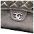 Chanel Gray Medium Metallic Crackled Calfskin Clams Pocket Flap Marrone Grigio antracite - vista 5