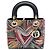 Dior Red Edizione Limitata Lady Dior Mini in pelle di vitello DiorAmour Rosso