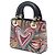 Dior Red Edizione Limitata Lady Dior Mini in pelle di vitello DiorAmour Rosso - vista 2