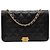 Portafoglio Chanel Boy in caviar trapuntato nero con catena