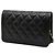 Portafoglio Chanel Boy in caviar trapuntato nero con catena - vista 2