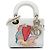 Dior White DiorAmour Niki De Saint Phalle Mini Calfskin Lady Dior