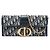 Dior Blue Oblique Canvas 30 Montaigne Clutch mit Kette Blau Marineblau
