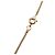Collana con pendente Chanel Gold CC placcato oro e strass D'oro - vista 5