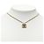 Collana con pendente Chanel Gold CC placcato oro e strass D'oro - vista 6