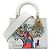 Dior Blanc Niki de Saint Phalle Medium Calfskin Vive L amour Lady Dior
