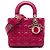 Dior Red Small Lambskin Cannage My ABCDior Lady Dior Rosso