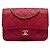 Chanel Red Small Quilted Iridescent Calfskin Happy Stitch Flap Rosso
