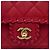 Chanel Red Small Quilted Iridescent Calfskin Happy Stitch Flap Rosso - vista 5