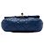 Chanel Blue Extra Mini CC in agnello trapuntato con charm cuore Valentine Blu scuro - vista 3