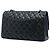 Chanel Black Medium Classic Lambskin Double Flap Nero - vista 2