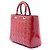 Lady Dior Cannage in vernice rosa, Large - vista 2