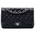 Chanel Black Jumbo Classic Caviar Double Flap Nero