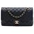 Chanel Black Medium Classic Caviar Double Flap Nero
