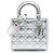 Dior Argento Small Metallic Grained Calfskin Cannage My ABCDior Lady Dior