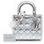Dior Argento Small Metallic Grained Calfskin Cannage My ABCDior Lady Dior - vista 7