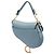 Borsa Saddle Dior blu in pelle di vitello granulata Blu chiaro - vista 2