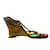 Chloé Sandali con zeppa Chloe Marrone Rosso Verde Giallo Metallico - vista 10