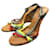 Chloé Sandali con zeppa Chloe Marrone Rosso Verde Giallo Metallico - vista 8