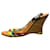 Chloé Sandali con zeppa Chloe Marrone Rosso Verde Giallo Metallico - vista 9
