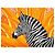 Hermès Carré Mountain Zebra Seidenschal 90 cm Orange Schwarz Weiß Grau Gelb - Ansicht 7