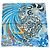 Hermès Foulard Jaguar Quetzal 90cm Seta Blu Marrone Bianco D'oro Grigio